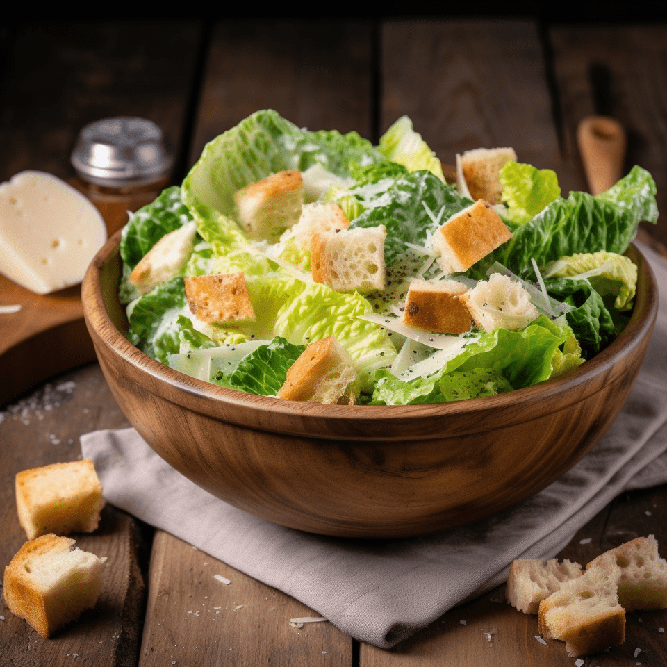 Caesar Salad on a bowl