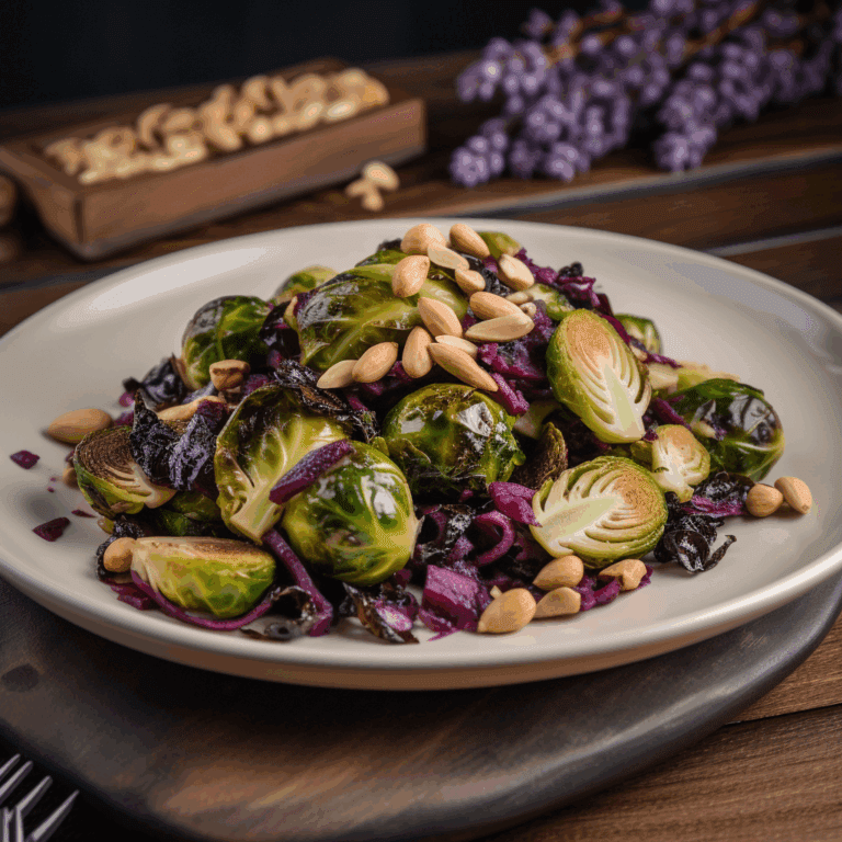 Chef ETL's Roasted Brussels Sprouts with Red Cabbage and Pine Nuts