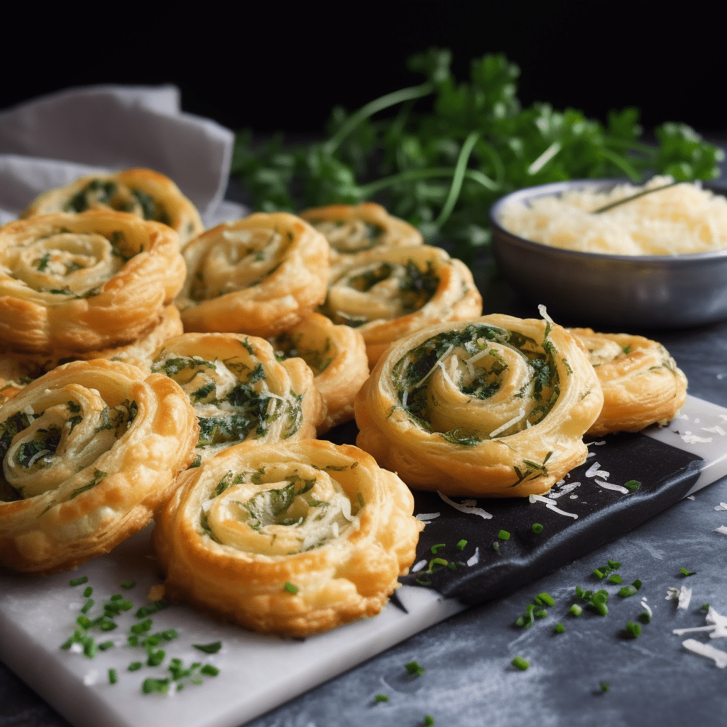 Cheesy Palmiers with Garlic & Chives