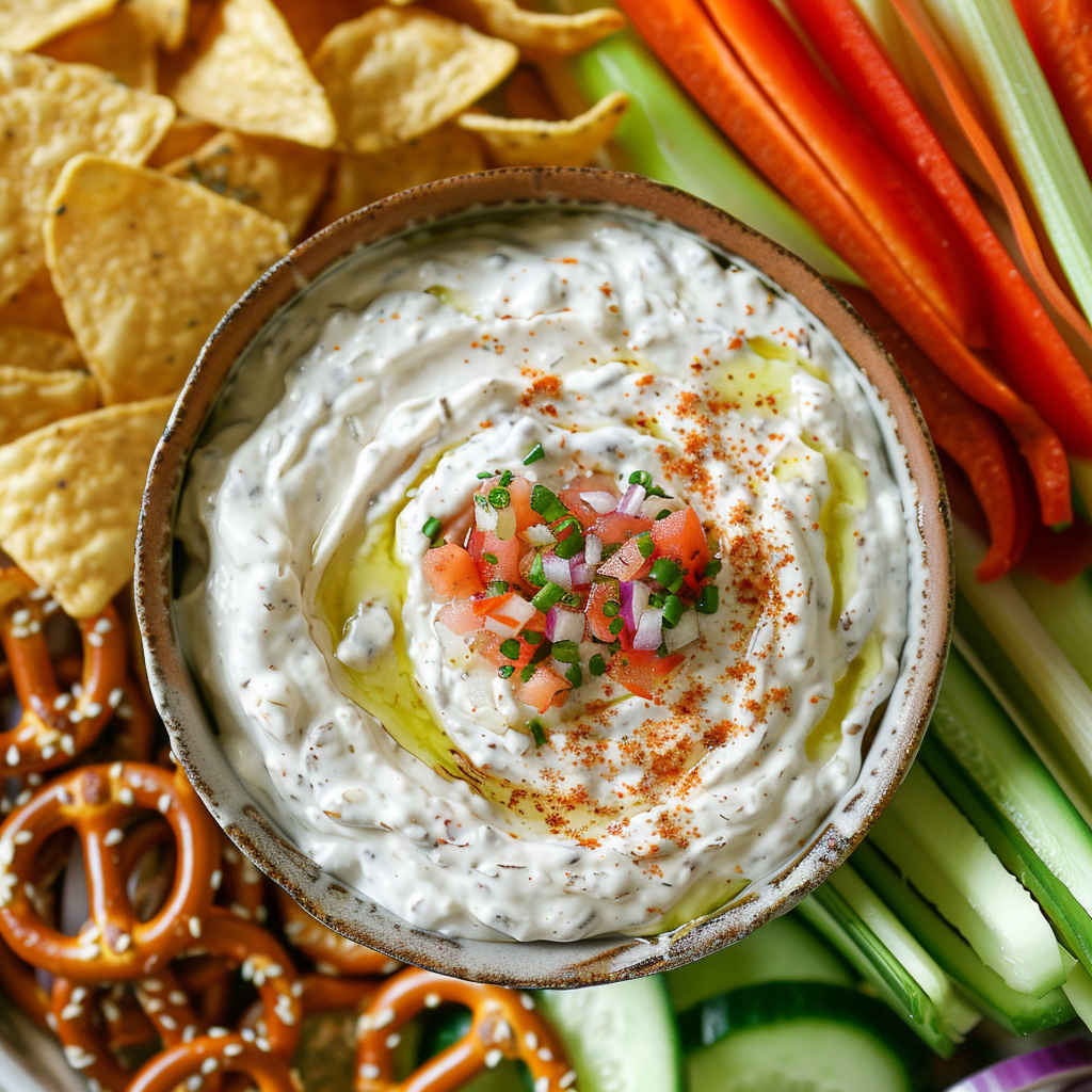 Tasty Classic Onion Dip (w-extras)