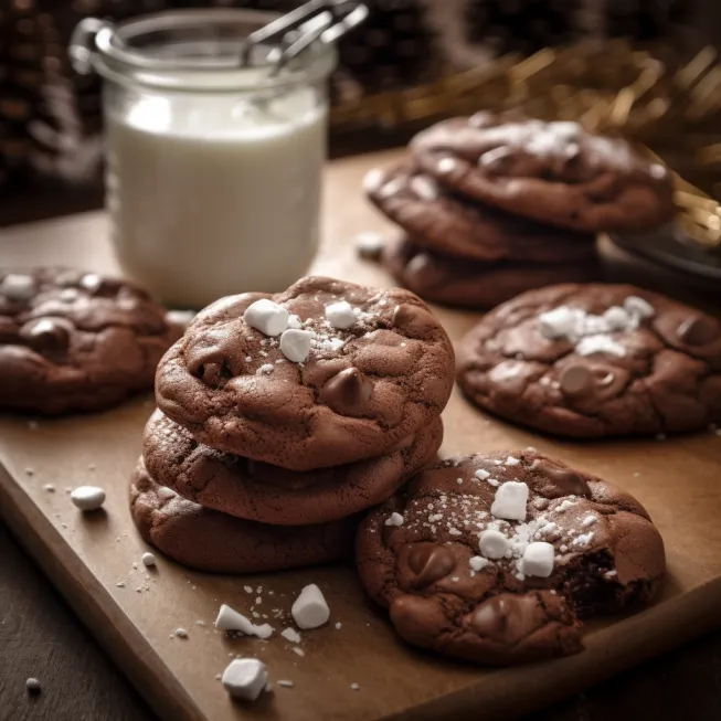 S'mores Symphony Cookies with Cocoa, Marshmallow, and Chocolate